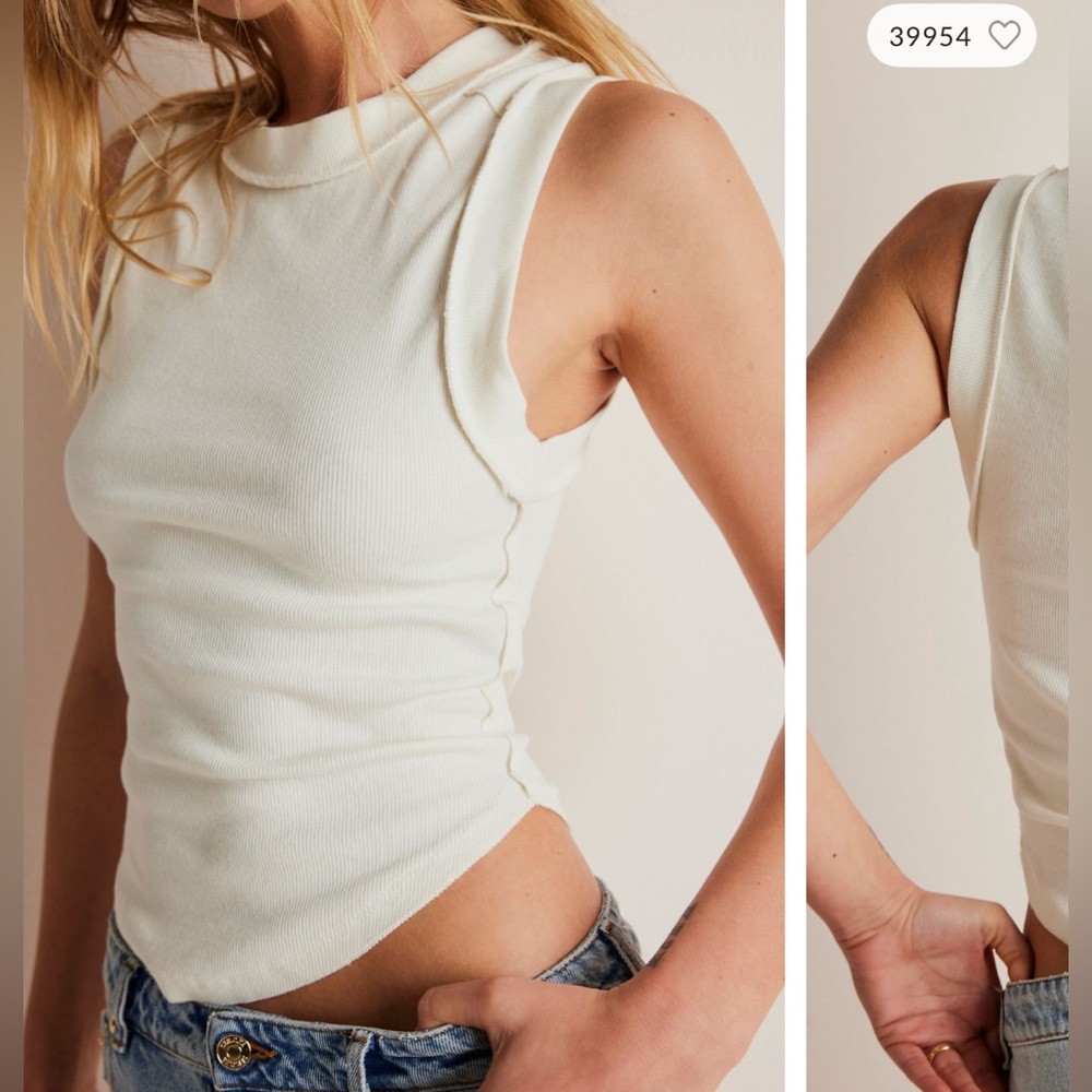 NWOT Free People We The Free Kate Tank - ivory white - XS, S, M, L, XL - Picture 2 of 12